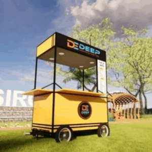 7 feet mild steel dosa food cart