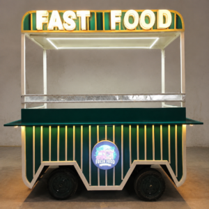 White Mild Steel Fast Food Stall