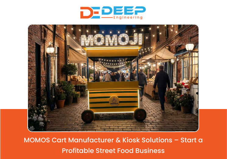 MOMOS cart made from stainless steel by Deep Engineering for street food business