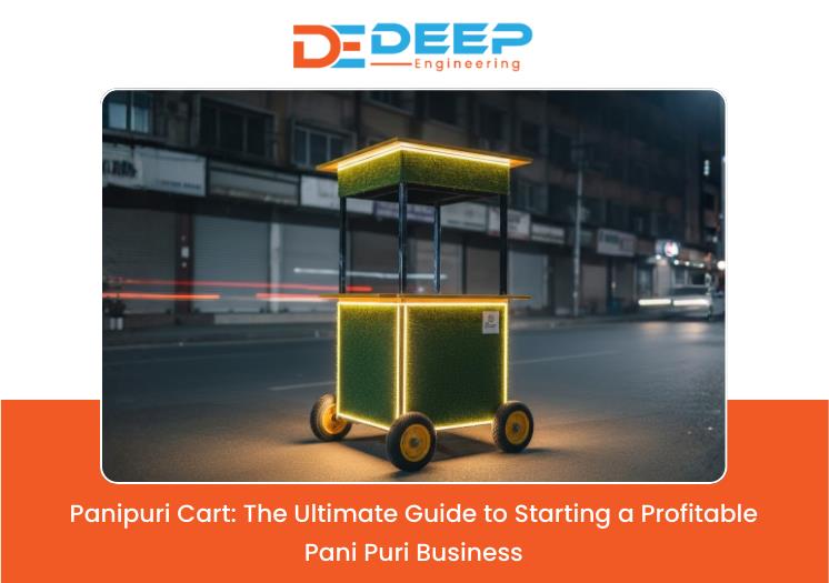 Panipuri cart stainless steel food cart for street vendors