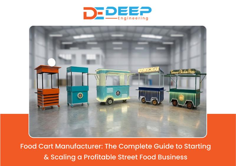 Stainless steel food cart manufacturer designed for street food business