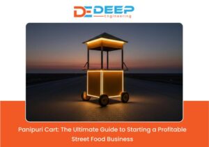 Stainless steel Panipuri Cart for hygienic street food vending