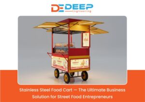 Premium stainless steel food cart for street food business