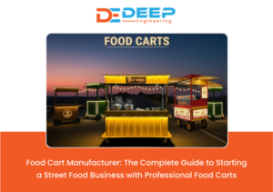 Stainless steel food cart manufactured for street food vendors