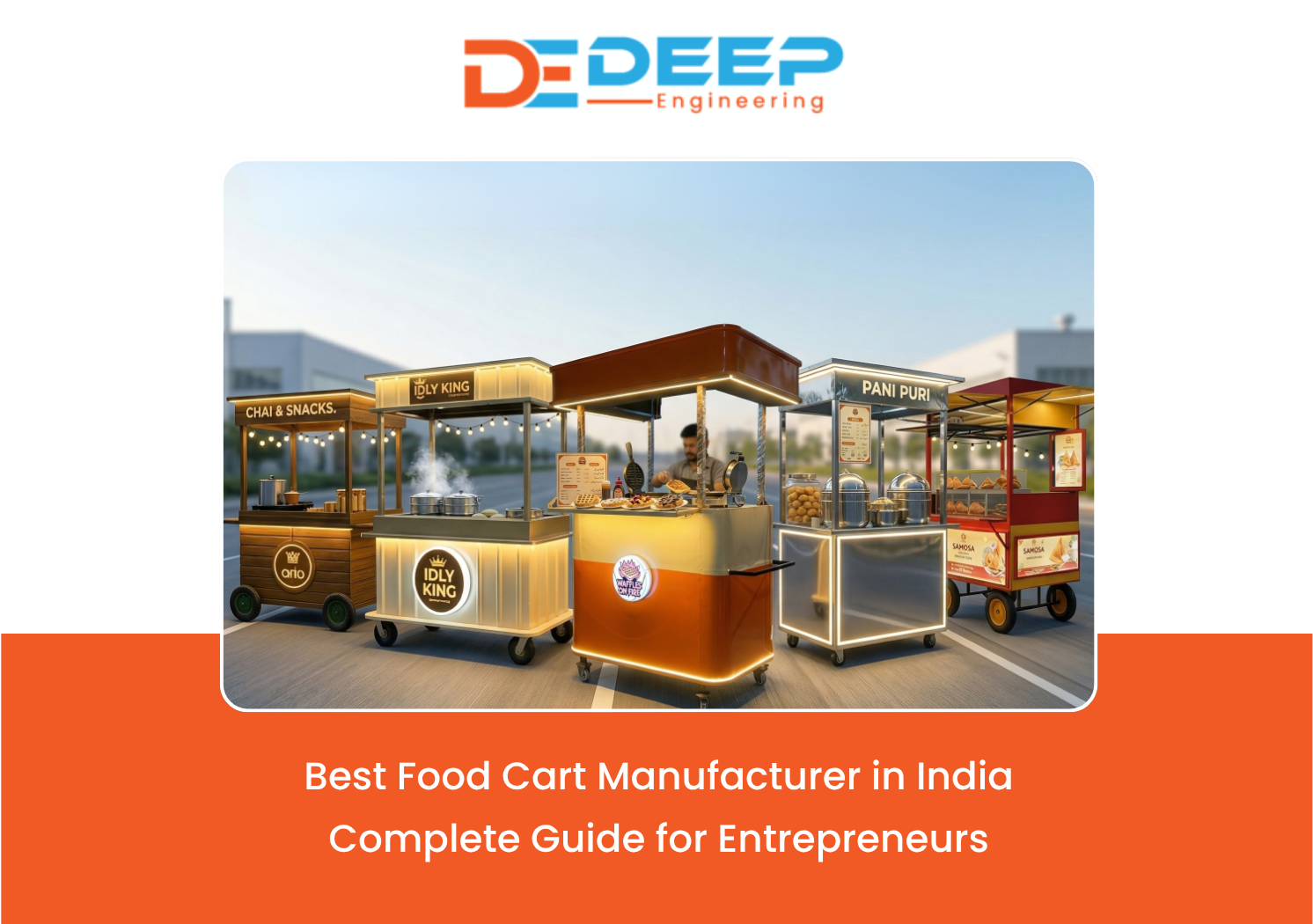 Stainless steel food cart manufacturer in India for street vendors