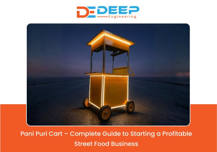 Stainless steel pani puri cart for street food vendors and pan counter