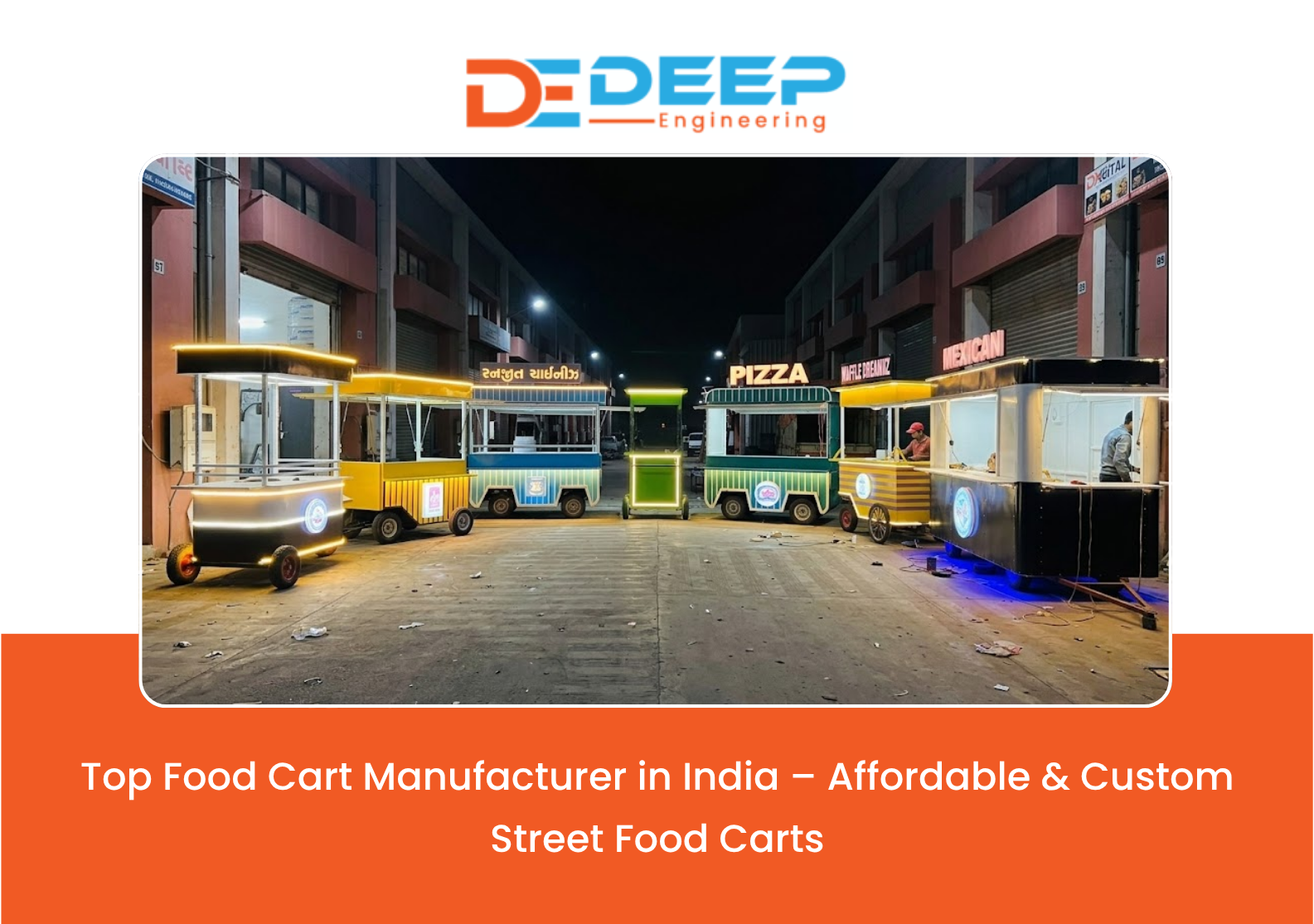 high quality stainless steel food cart manufacturer in India setup