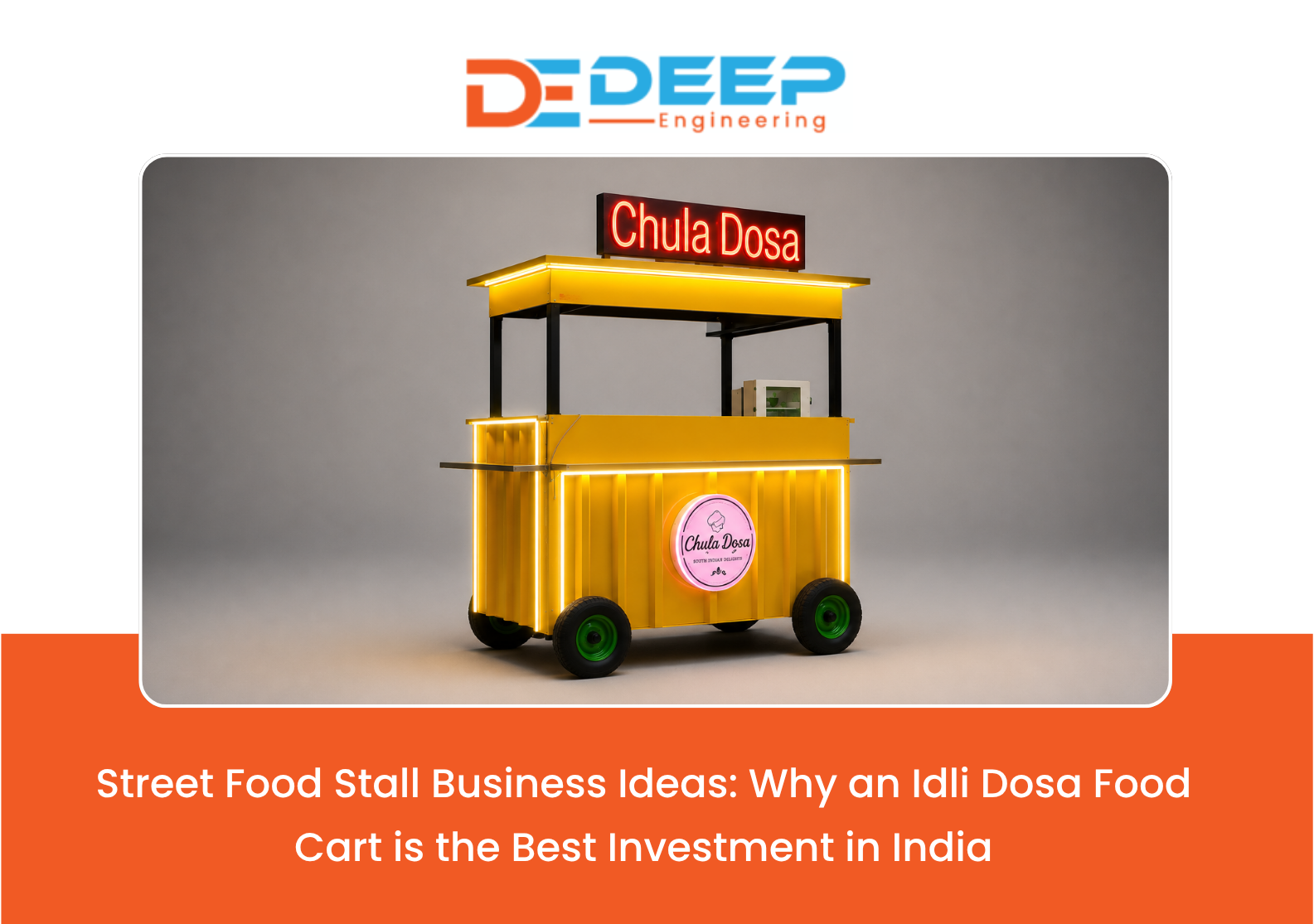 Modern stainless steel idli dosa food cart for Indian vendors