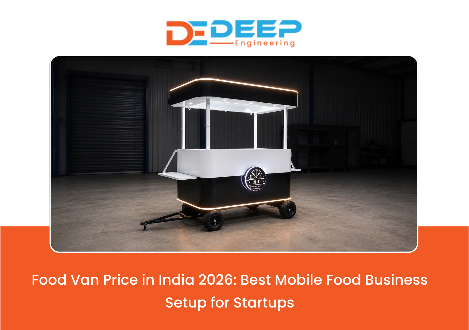 Modern stainless steel food van setup for Indian street food business