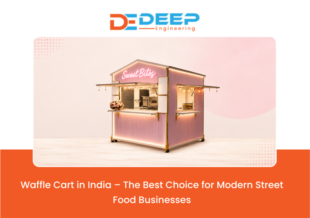 Modern waffle cart India for mobile street food business