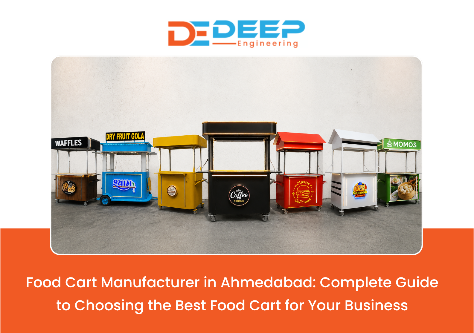 Custom stainless steel food cart manufacturer in Ahmedabad India