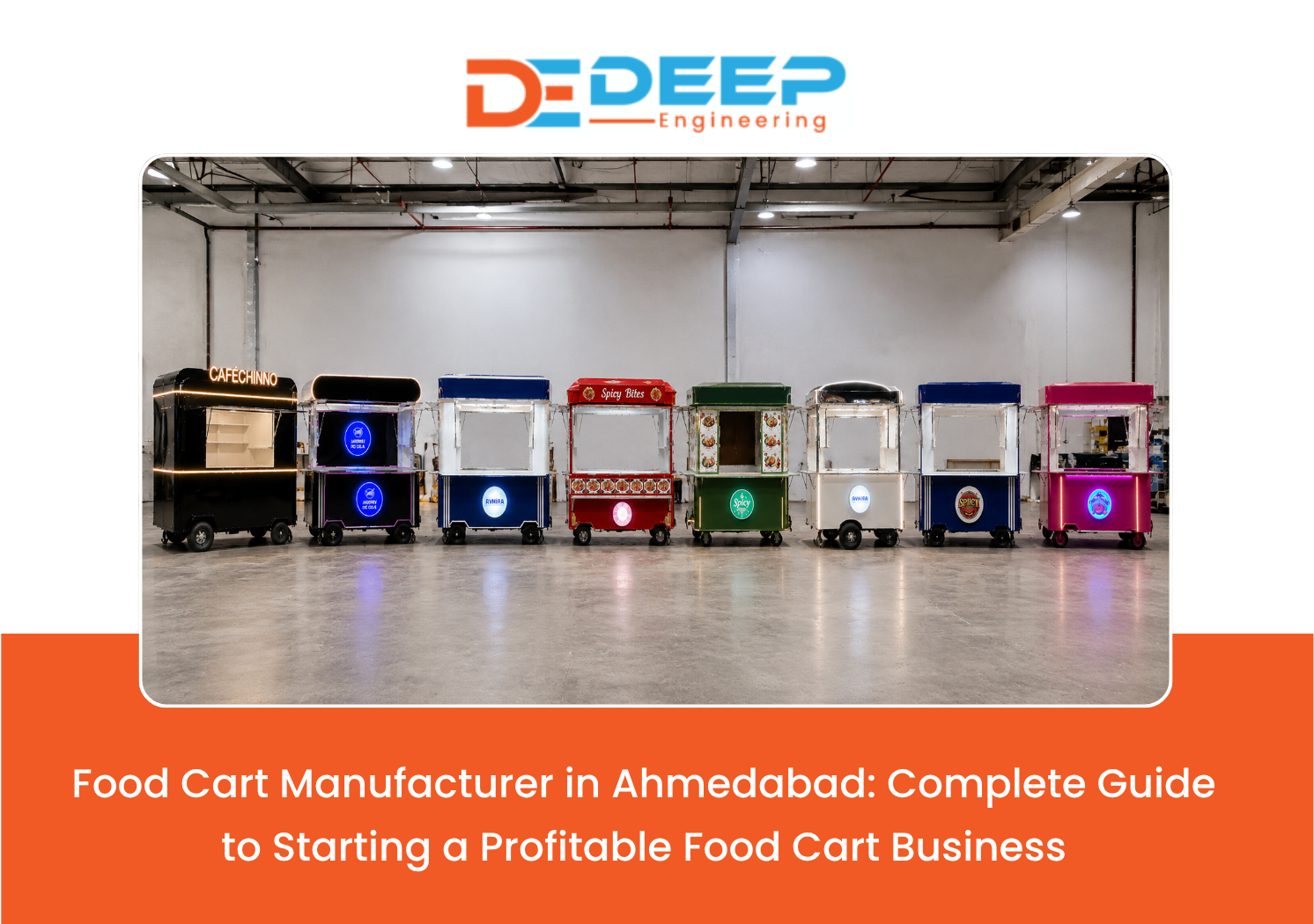 Food cart manufacturer in Ahmedabad customized commercial food cart