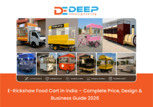 E rickshaw food cart design for Indian mobile food business