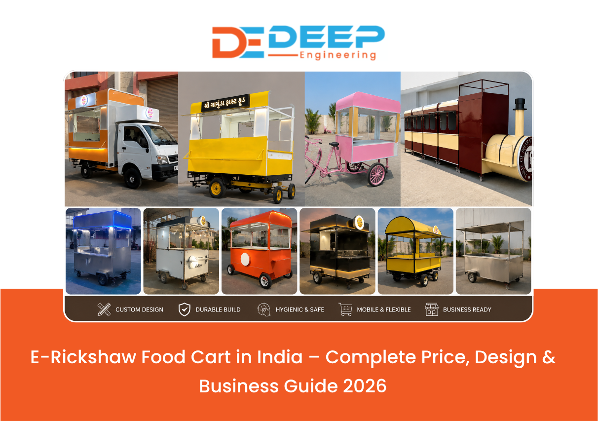 E rickshaw food cart design for Indian mobile food business